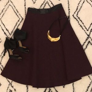Maroon Banana Republic midi skirt